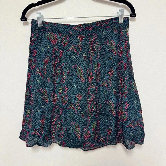 NWT $269 Reiss Skyla Reptile Print Faux Wrap Mini Skirt - Picture 6 of 8